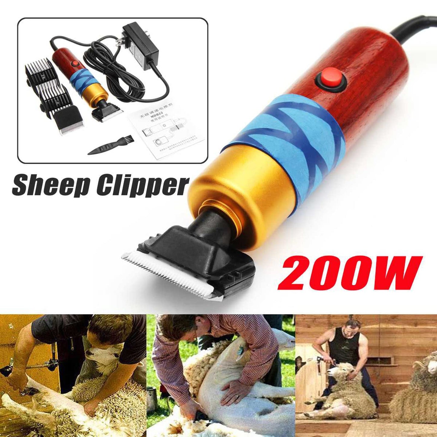 Electric Animal Grooming Clippers,6 Speeds Control Big and Heavy Clipping Machine for Sheep Goat Animal Hair Fur Shearing Beauty and Personal Care GagalU
