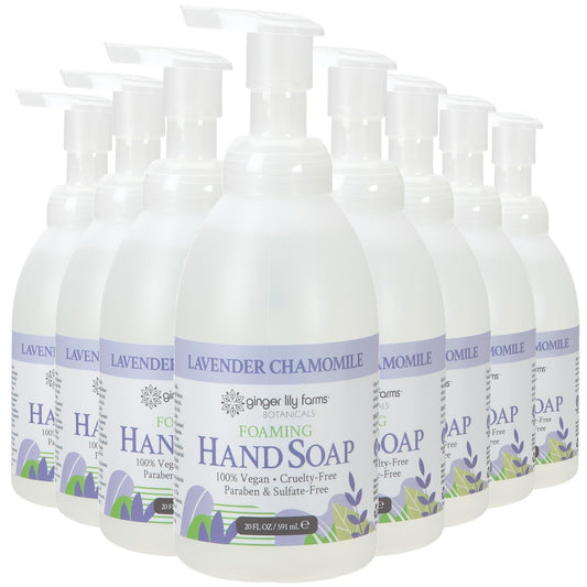 Ginger Lily Farms Botanicals All-Purpose Foaming Hand Soap Refill, 100% Vegan & Cruelty-Free, Lavender Chamomile Scent, 20 Fl Oz (Pack of 8) Beauty & Personal Care Ginger Lily Farms
