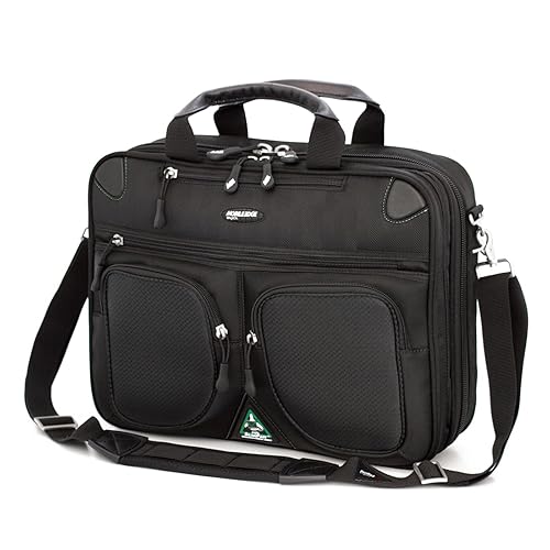 Mobile Edge ScanFast Laptop Briefcase Bag for Men and Women, for 16" PC and Compatible with MacBook 17", TSA Checkpoint Friendly, Black