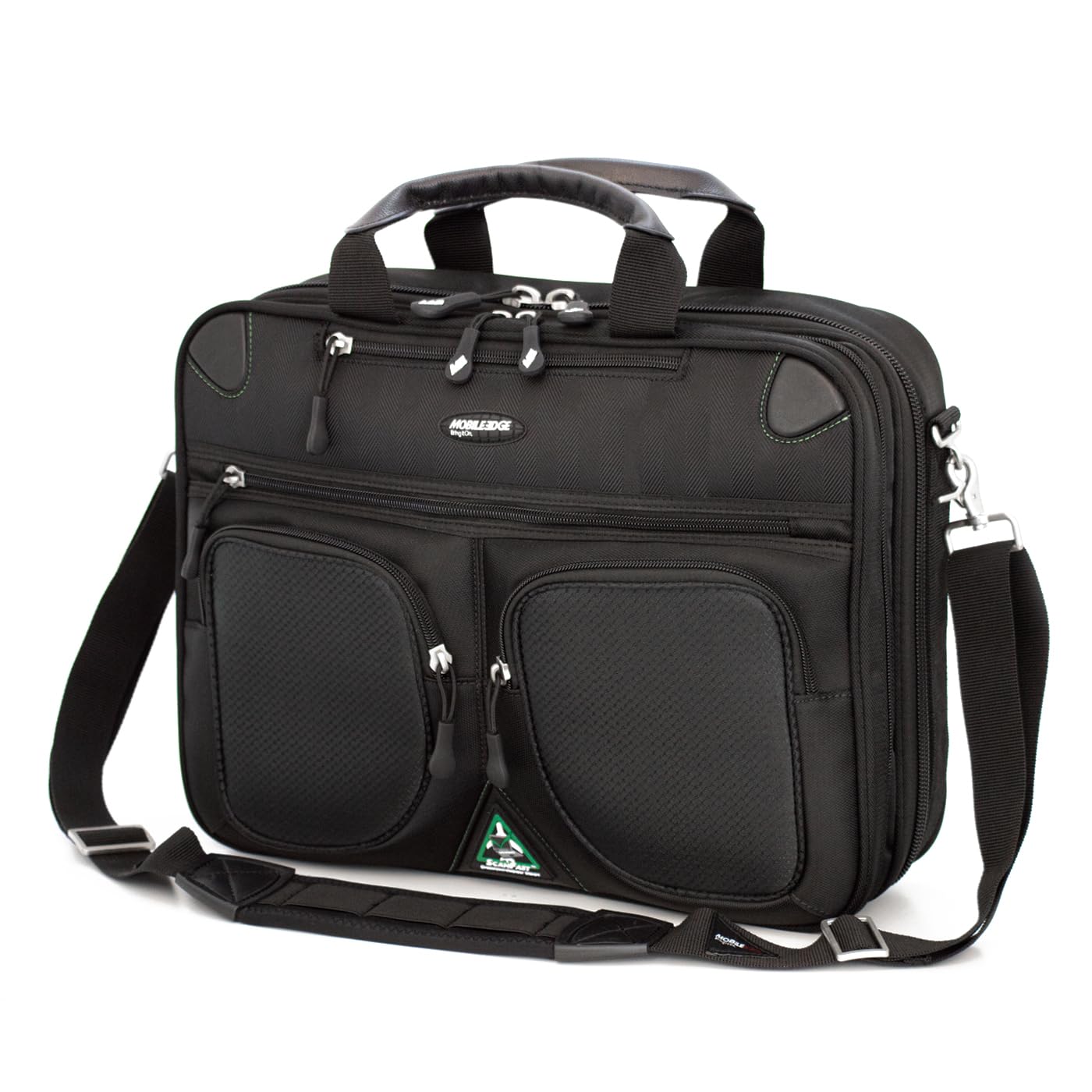 Mobile Edge ScanFast Laptop Briefcase Bag for Men and Women, for 16" PC and Compatible with MacBook 17", TSA Checkpoint Friendly, Black
