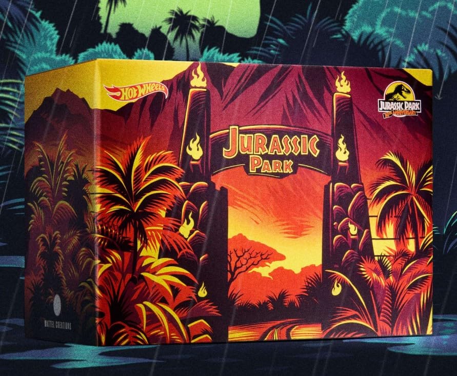 Hot Wheels Jurassic Park Jeep Wrangler & Dr. Ian Malcolm - SDCC2023 Comic Con Exclusive