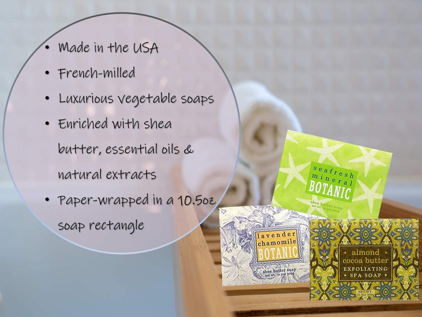 Greenwich Bay Trading Company Set of Two 10.5 oz Shea Butter Soap Bars (Lemon Verbena)