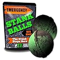 Emergency Stank Balls Bath Bombs - Funny Bath Bombs for Men - XL Bath Fizzers, Black and Green Marbled, Handcrafted in the USA