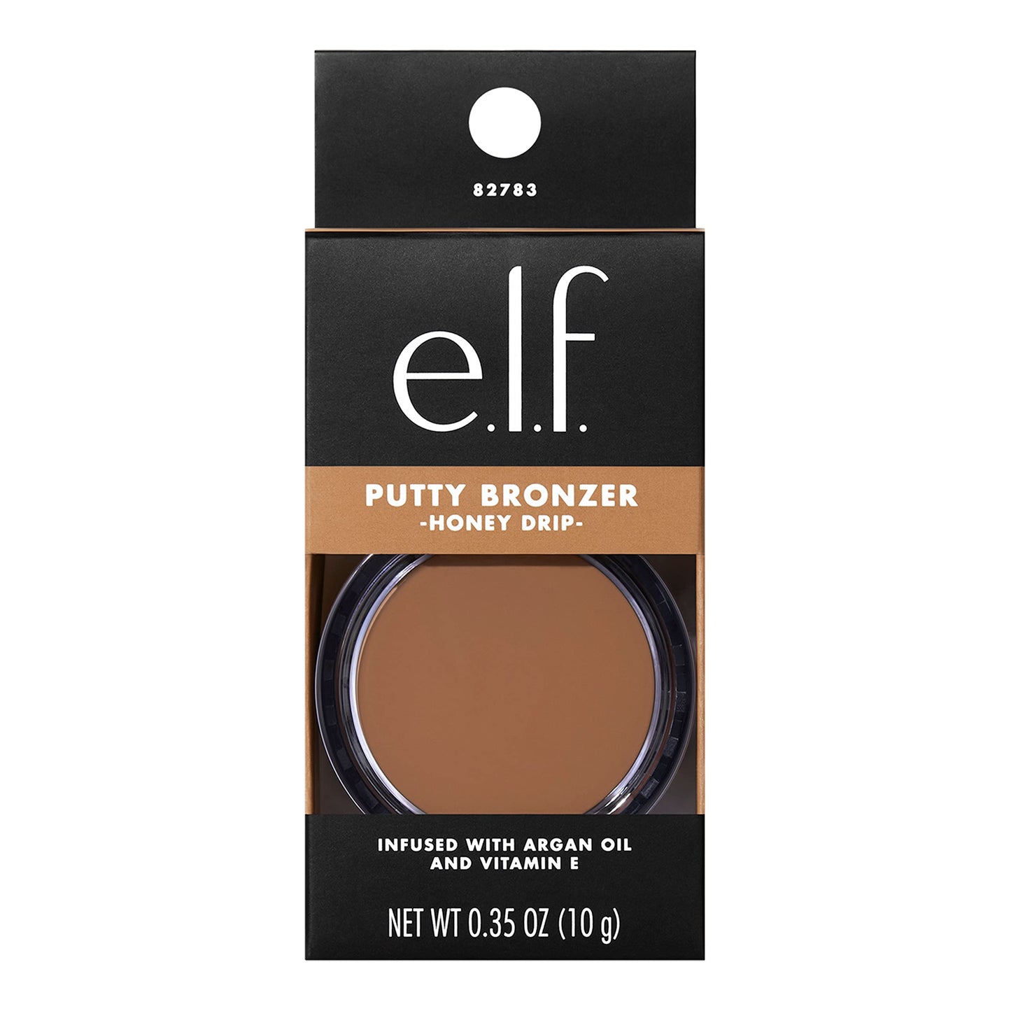 e.l.f. Putty Bronzer, Creamy & Highly Pigmented Formula, Creates a Long-Lasting Bronzed Glow, Infused with Argan Oil & Vitamin E, Honey Drip, 0.35 Oz