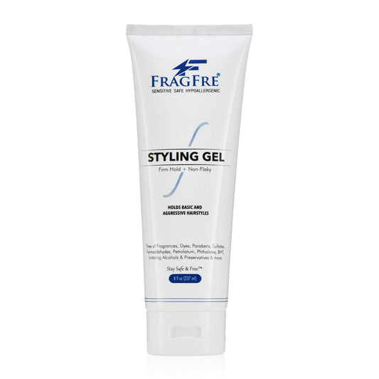 FRAGFRE Firm Hold Hair Gel Fragrance Free 8 oz - Strong Styling Gel for Aggressive Hair Styles - Paraben Free Hypoallergenic Sensitive Formula