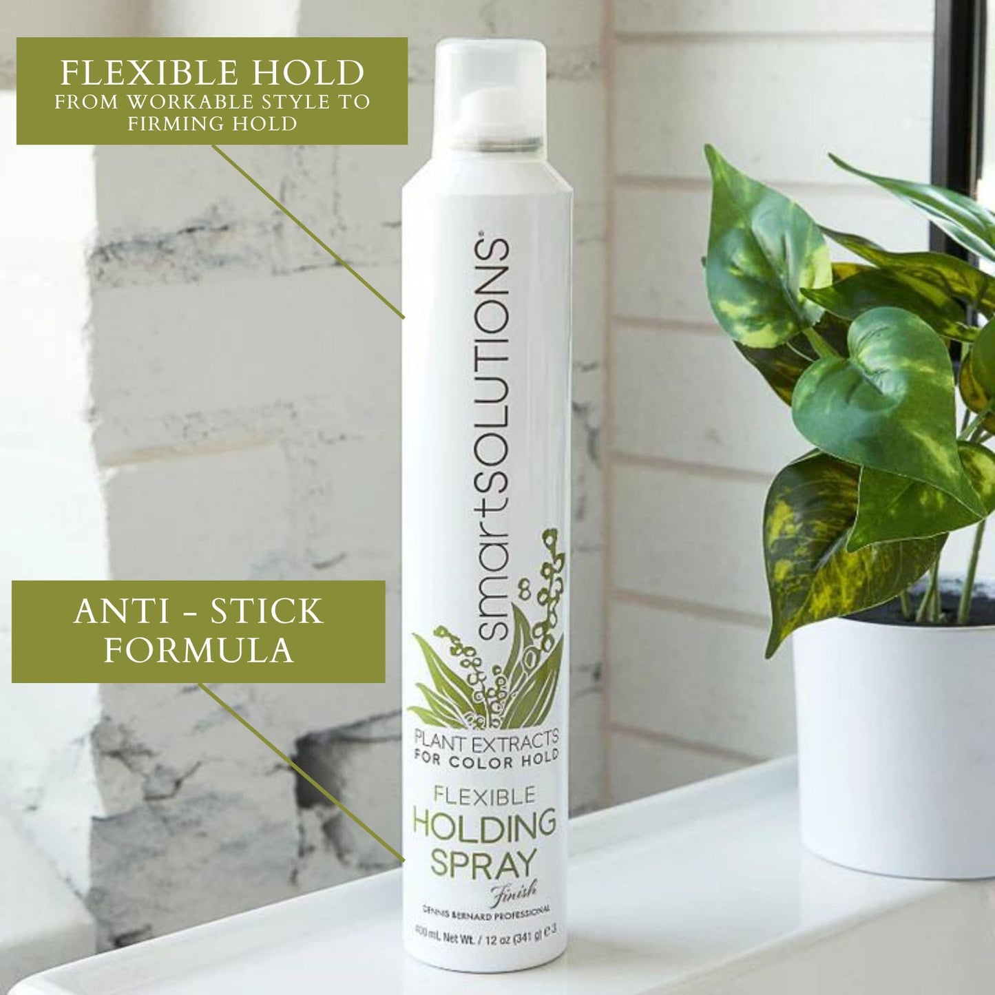 SMART SOLUTIONS Flexible Holding Spray | Light To Medium Hold | Non-Sticky & Easy To Wash Out (10 oz)