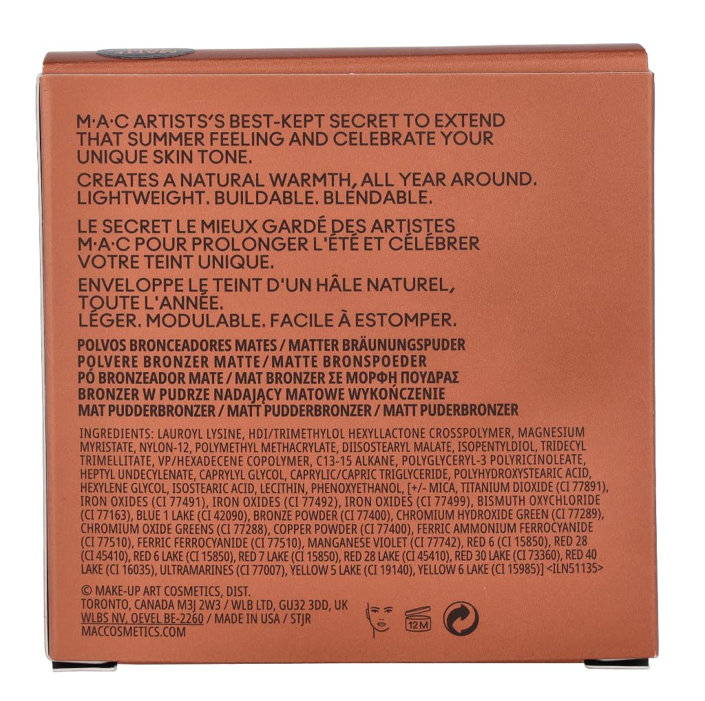 Mac Skinfinish Sunstruck Matte Bronzer Matte Light Rosy