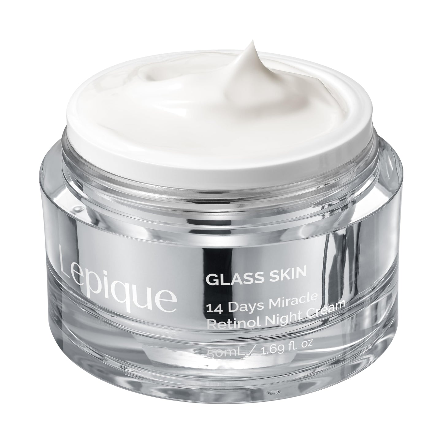 Lepique GLASS SKIN 14Days Miracle Retinol Night Cream 1.69oz - Korean Skincare Retinol Serum for Face and Neck - Collagen, Centella - Anti aging Skin Beauty and Personal Care Lepique Default Title