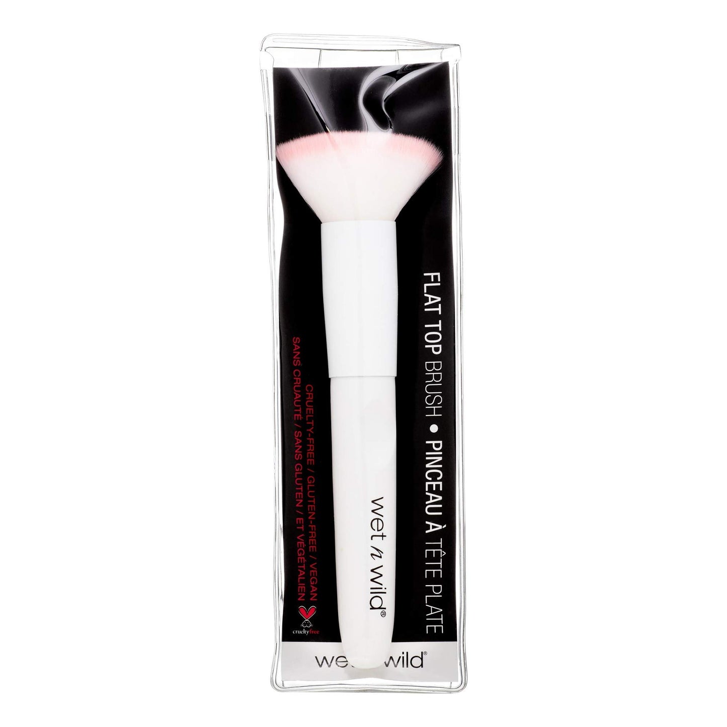 wet n wild Kabuki Brush, Flat Top for All Formulas, Densely-Packed Synthetic Bristles, Ergonomic Handle for Comfortable Control