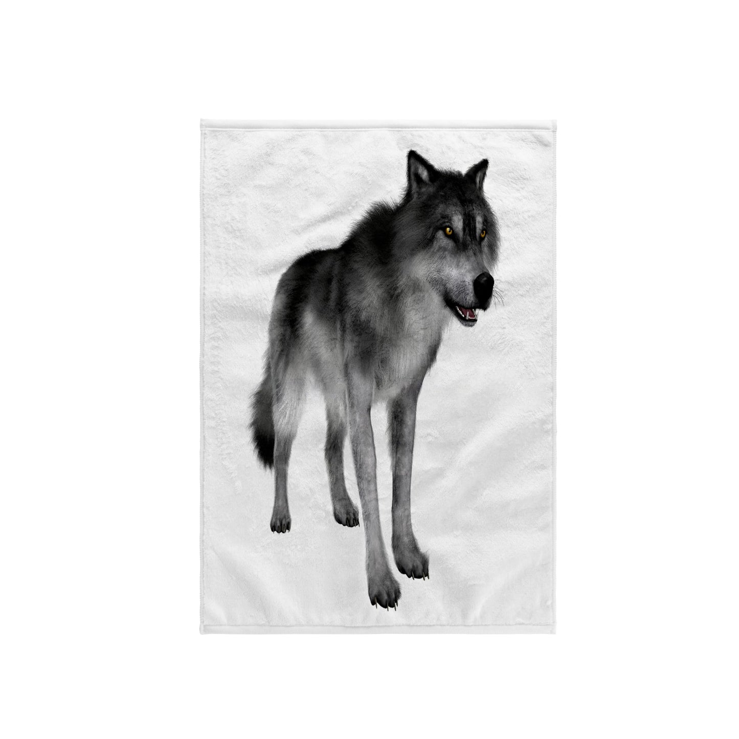 3D Rose TWL_234154_1 Grey Wolf Towel, 15" x 22"