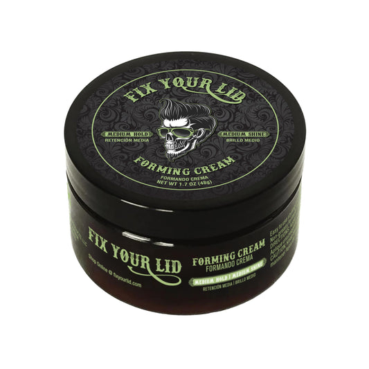 Fix Your Lid Forming Cream 3.75 oz Medium Hold Hair Cream For Men - Mens Hair Gel Medium Shine - All Day Hold Styling Cream For All Hairstyles - Easy Beauty & Personal Care Fix Your Lid