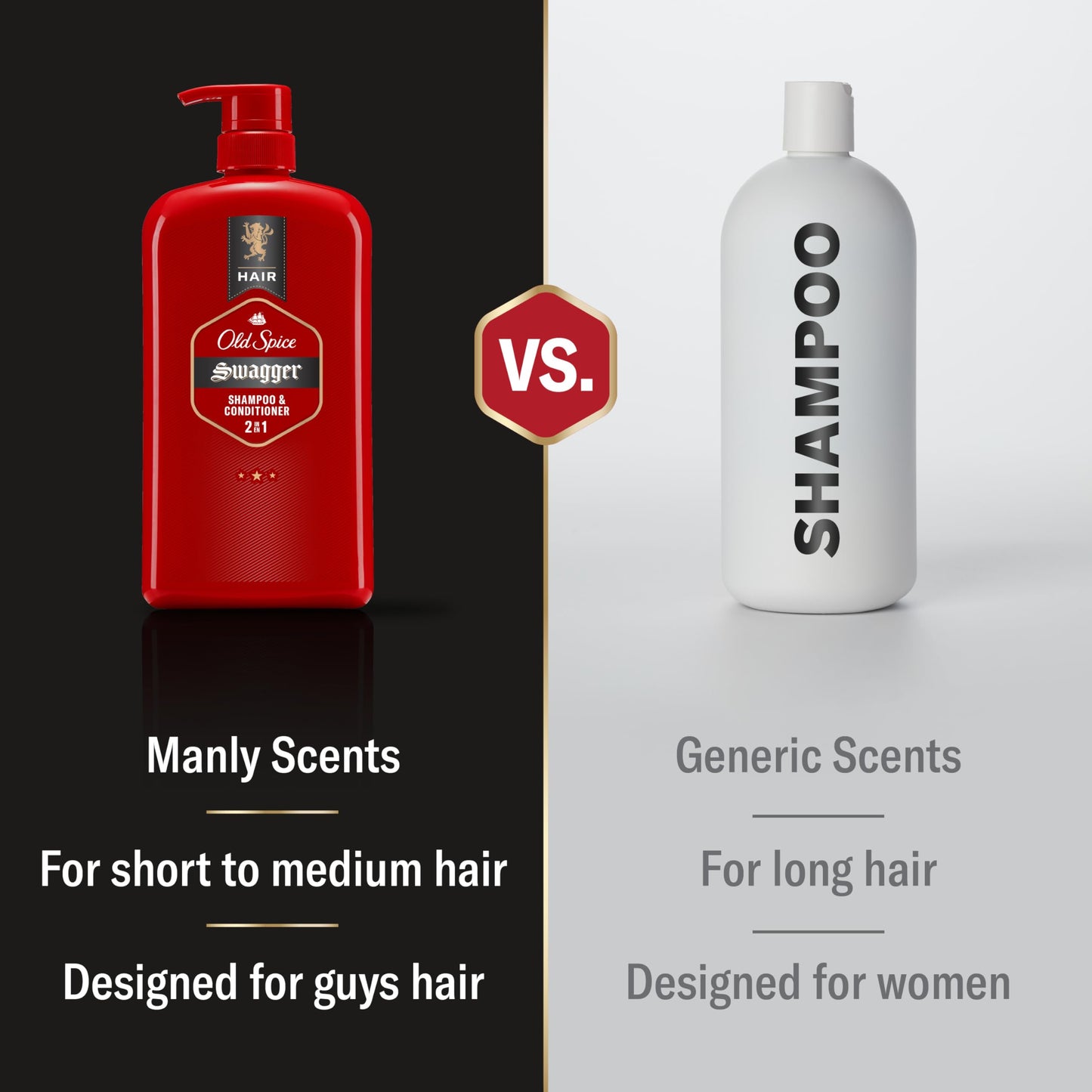 Old Spice Swagger 2-in-1 Shampoo & Conditioner for Men, Cedarwood Lime Scent, Barbershop Quality Hair Care, 29.2 fl oz Each, Twin Pack