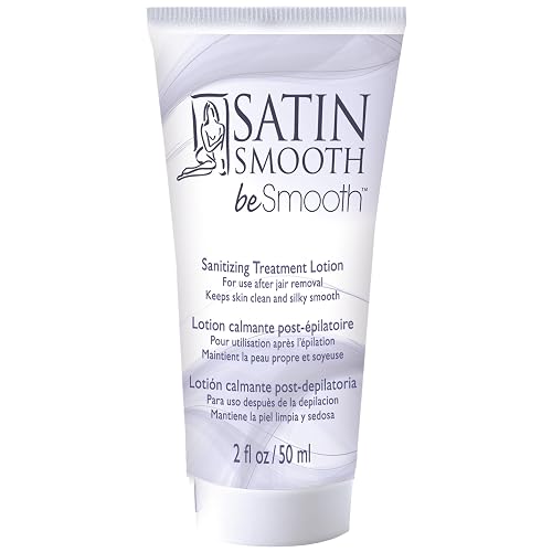 SATIN SMOOTH beSmooth Sanitizing Treatment Afterwax Lotion - Post Wax Care Removal & Ingrown Hair Prevention, Moisturizer for Silky Smooth Finish