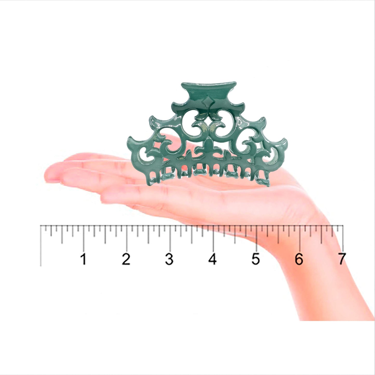 Camila Paris CP2403 French Hair Clip for Women, Large Green, Antique, Girls Hair Claw Clips Jaw Fashion Durable and Styling Hair Accessories