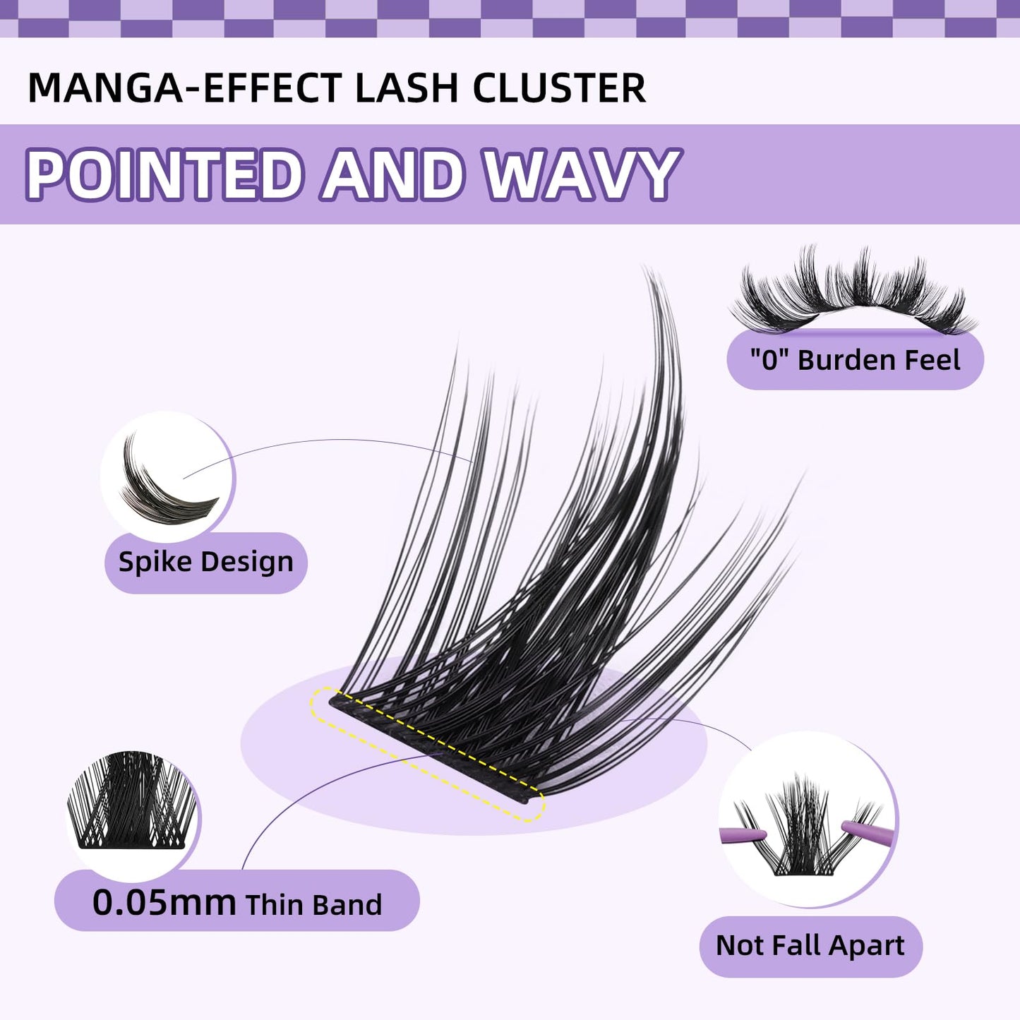 B&Qaugen Lash Clusters Kit 192PCS Lash Extension Kit 3D Eyelash Extension Kit 100D 10-18 Mixed Wispy DIY Lash Extension Kit Voluem Thick Waterproof Beauty and Personal Care B&Qaugen
