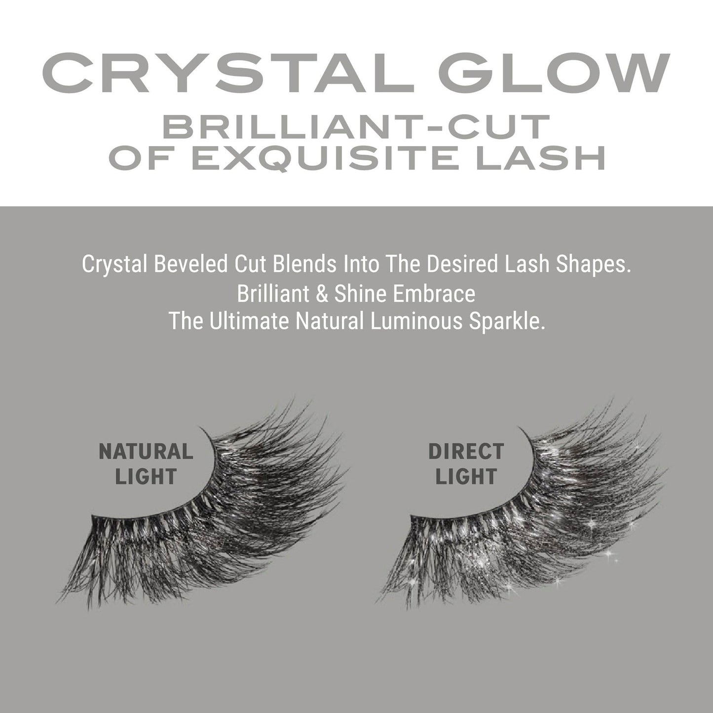 i•ENVY Crystal Glow False Eyelashes, Natural Luster Faux Mink Fake Eye Lash with Special Cut, Luminous Shine & Subtle Sparkle for Stunning Natural…