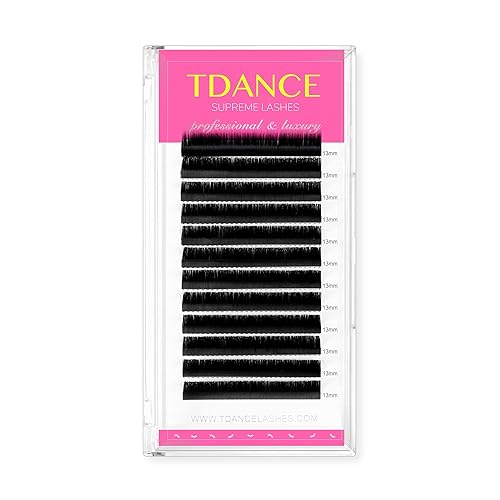 TDANCE Lash Extension Matte Black Eyelash Extension C CC D DD J B L Curl Volume & Classic Lash Extensions 0.03-0.18mm Thickness Professional Salon