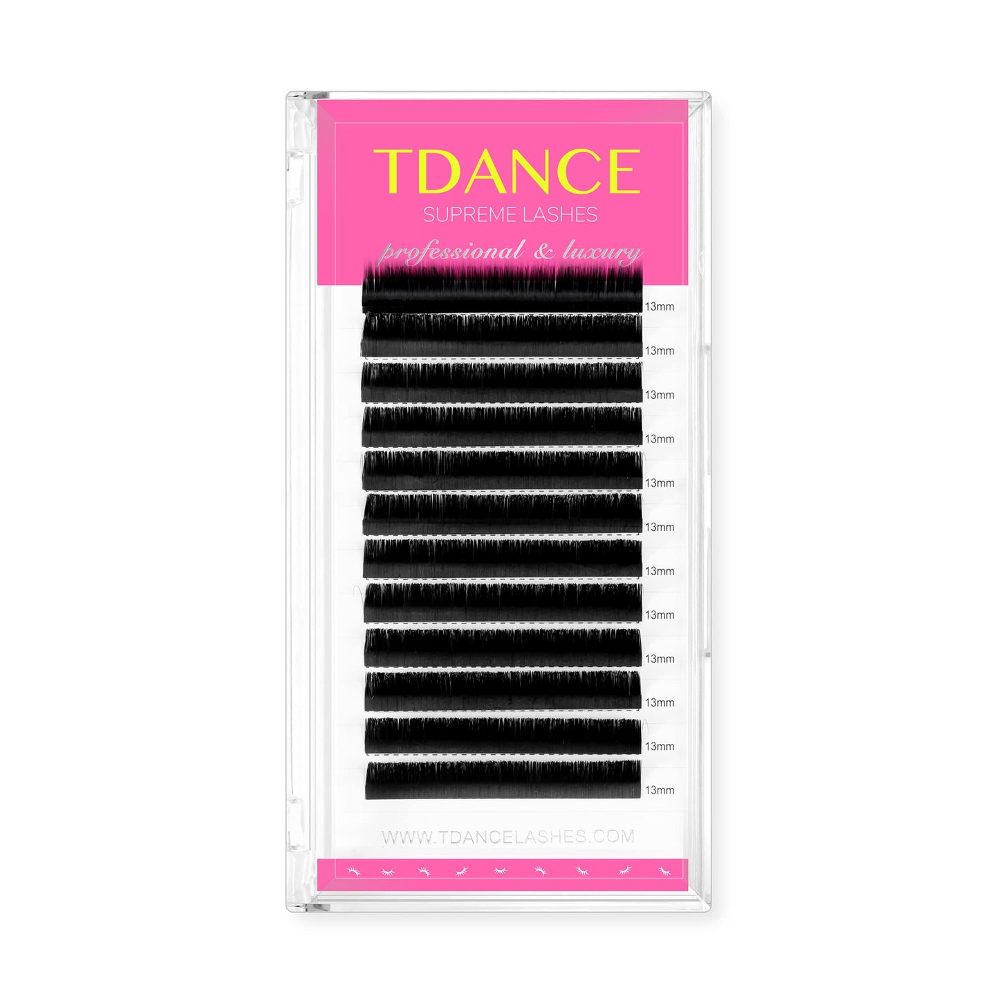 TDANCE Lash Extension Matte Black Eyelash Extension C CC D DD J B L Curl Volume & Classic Lash Extensions 0.03-0.18mm Thickness Professional Salon