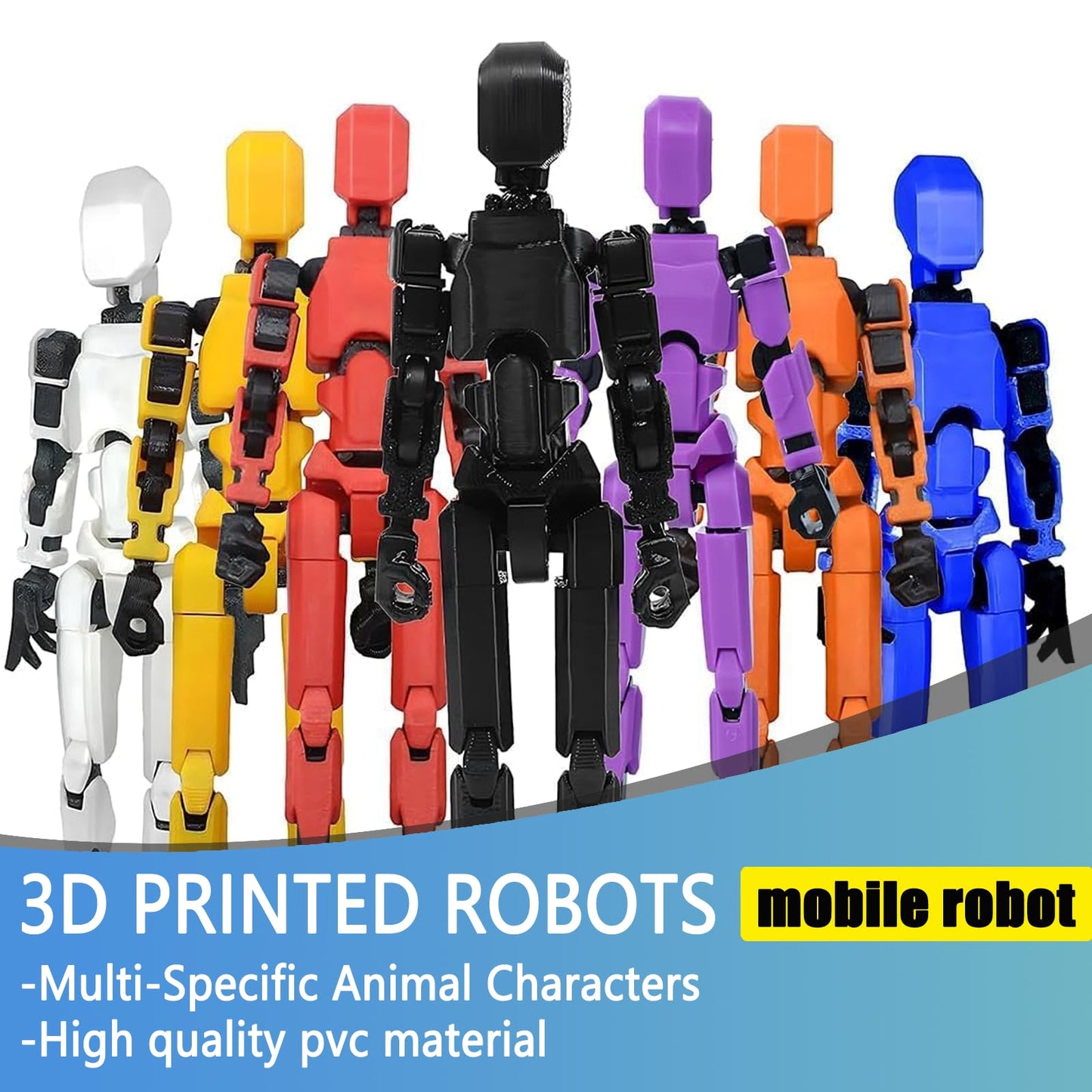 2025 Titan 13 Action Figure Set – 9pcs 3D Printed Multi-Jointed Dummy Robot & Nova Figures, Collectible Desktop Decorations