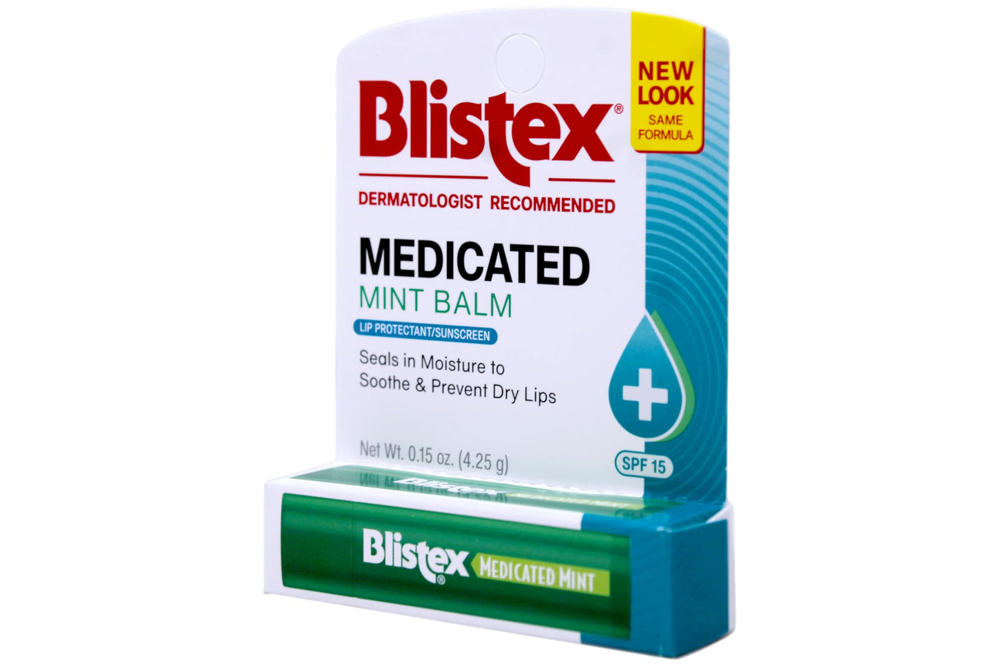 Blistex Medicated Mint Balm Lip Protectant/Sunscreen SPF 15, 0.15 oz (Pack of 7)