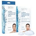 Skin Aesthetics Hyaluronic & Collagen Under Eye Patches - Reduces Puffiness, Eye Bags & Wrinkles, Ultra Hydrating - Dermatologist Tested Korean