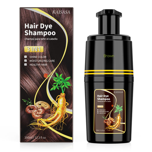 KAISASA Brown Hair Dye Shampoo 3 in 1, Hair Color Shampoo for Cover Grey Hair, Hair Dye Shampoo for Men and Women (Brown) Beauty and Personal Care KAISASA Default Title