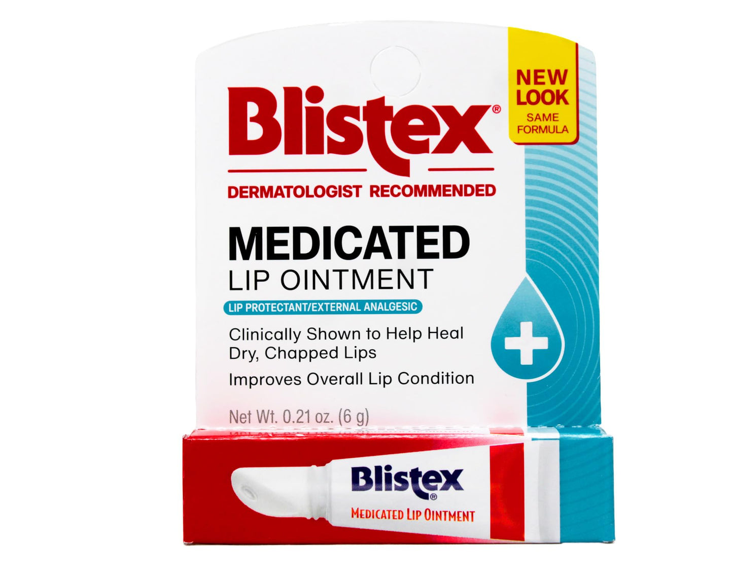Blistex Medicated Lip Ointment, Lip Protectant, 0.21 oz, 3 boxes of 2 tubes (Total of 6 tubes)