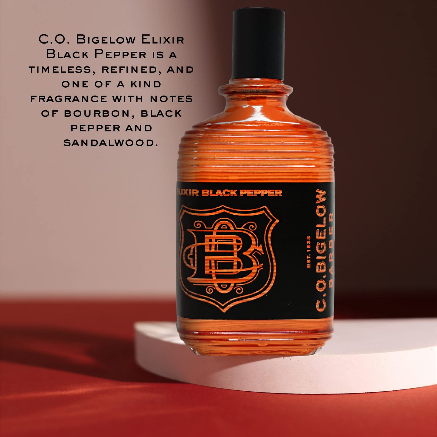 C.O. Bigelow - Elixir Black Pepper - No. 1586, 2.5 fl oz, Cologne for Men, Bourbon & Sandalwood Scented, Masculine, Refined, Long Lasting Mens Cologne