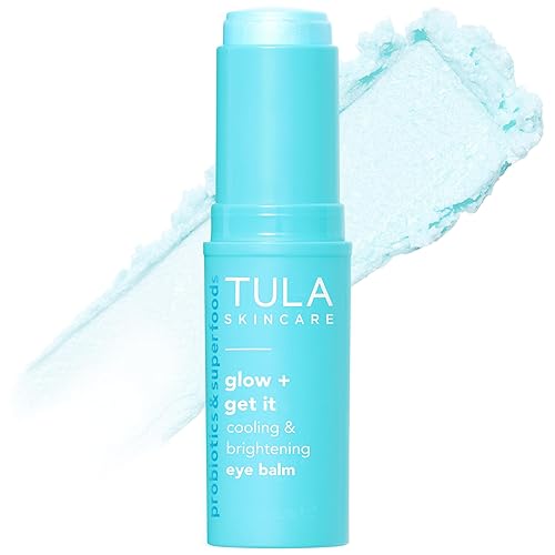 TULA Skin Care Eye Balm Glow & Get It - Dark Circle Treatment, Instantly Hydrate and Brighten Undereye Area, Portable and Perfect to Use On-the-go