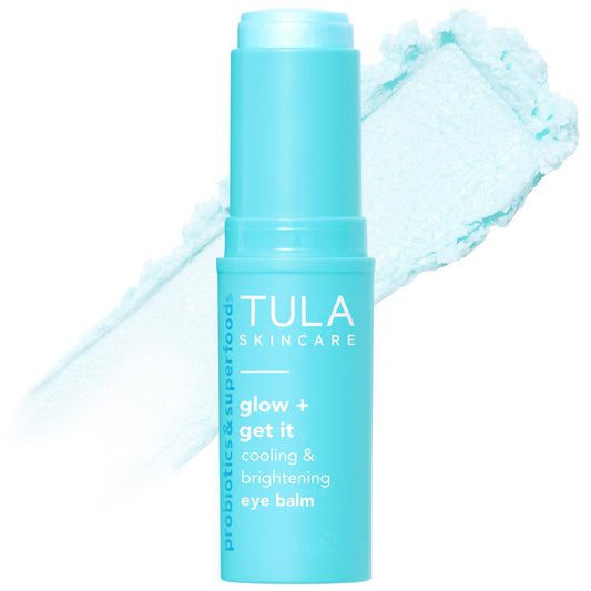 TULA Skin Care Eye Balm Glow & Get It - Dark Circle Treatment, Instantly Hydrate and Brighten Undereye Area, Portable and Perfect to Use On-the-go