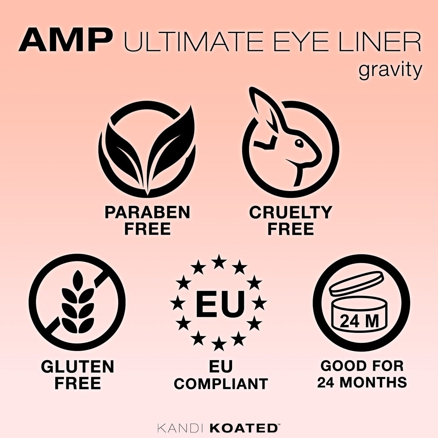 Kandi Koated Amp Eyeliner Pencil [Gravity] Metallic Eyeliner Pencil | Water-Resistant Colored Eye Pencil | Paraben-Free, Cruelty-Free | Beauty