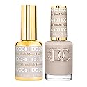 DND DC Gel Polish Set, Grey Collection, UV/LED Gel Polish and Air Dry Nail Lacquer, Matching Chip-Free Polish Duo, 301 Half Moon, 0.5 Fl Oz
