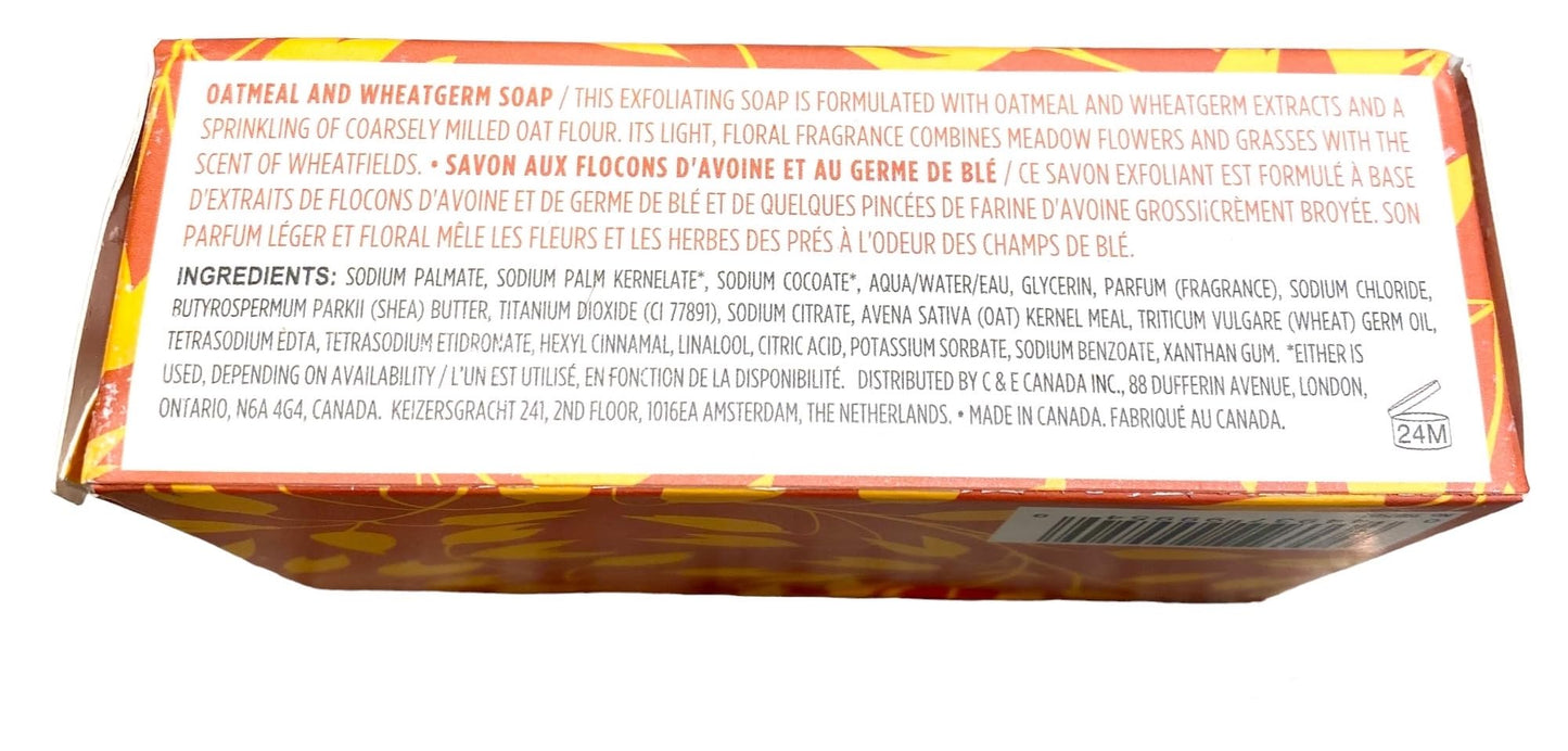 Crabtree & Evelyn Oatmeal & Wheatgerm Triple Milled Soap Bar 7 oz