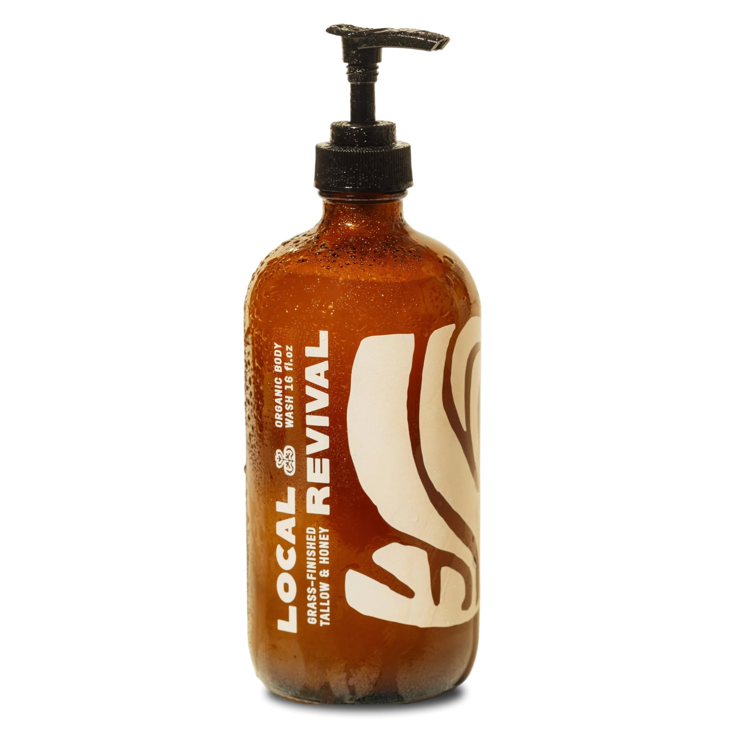 Local Revival Tallow and Honey Body Wash - Unscented - Beef Tallow with Honey, Olive Oil, Shea Butter and Jojoba Oil - Moisturizing Body Wash for Men
