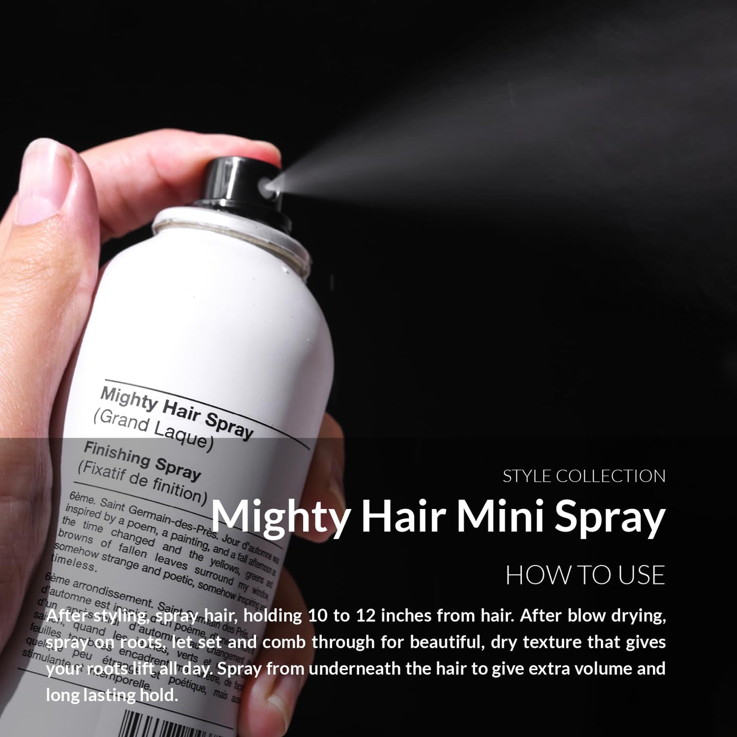 Number 4 Mini Hairspray for Women and Men, Travel-size Strong Hold Hair Spray, 2.0 oz