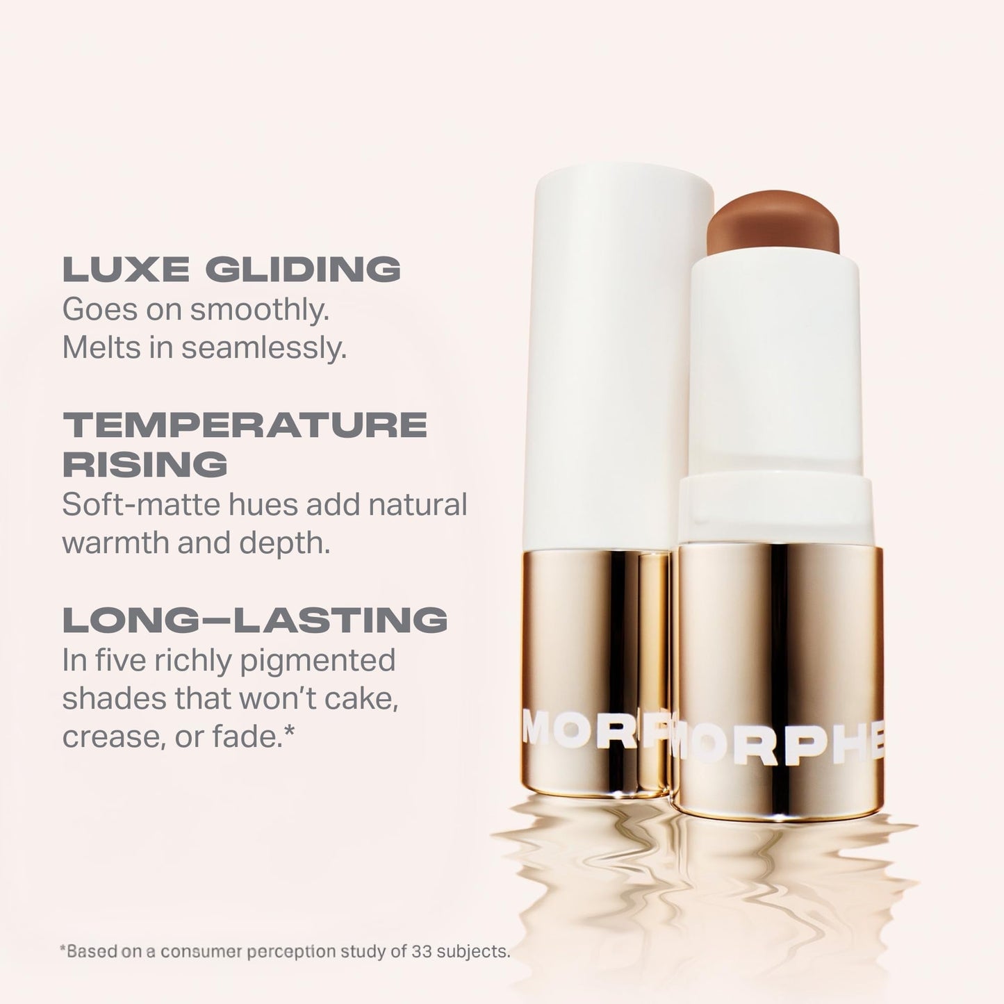 Morphe Sudden Heat Cream Bronzer Stick - Ulta-Creamy Soft Matte Bronzer Makeup & Complexion Stick with Vitamin E + Jojoba Oil - Face Bronzers