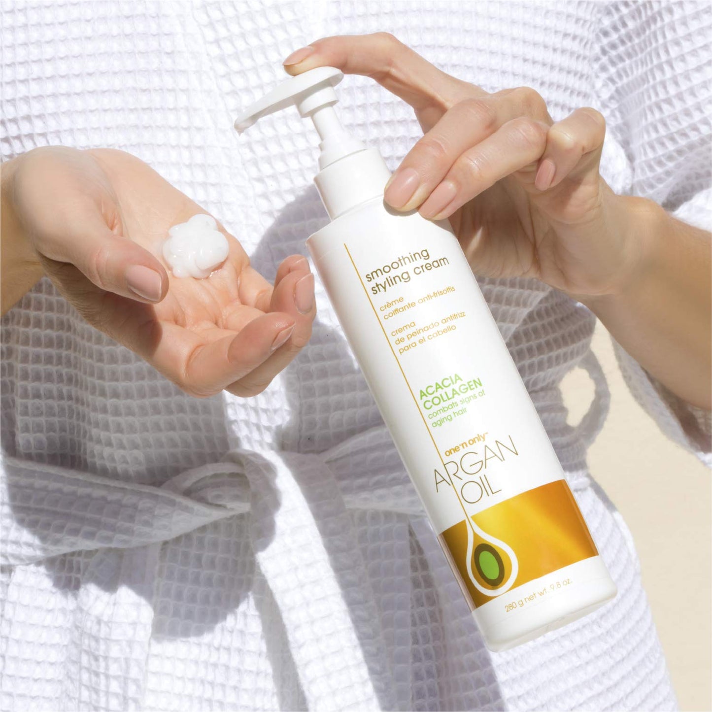 One 'n Only Argan Oil Smoothing Styling Cream, Helps Protect Hair Color, Eliminates Frizz, Hydrates, Adds Shine, Definition, and Texture for a