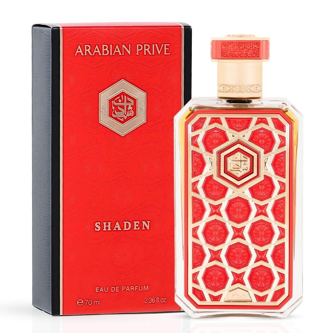 RASASI Arabian Prive Shaden Eau de Parfum Spray 70ml (2.36 Oz) | Luxury Warm Spicy Perfume with Raspberry, Rose & Sandalwood | Luxurious Arabian