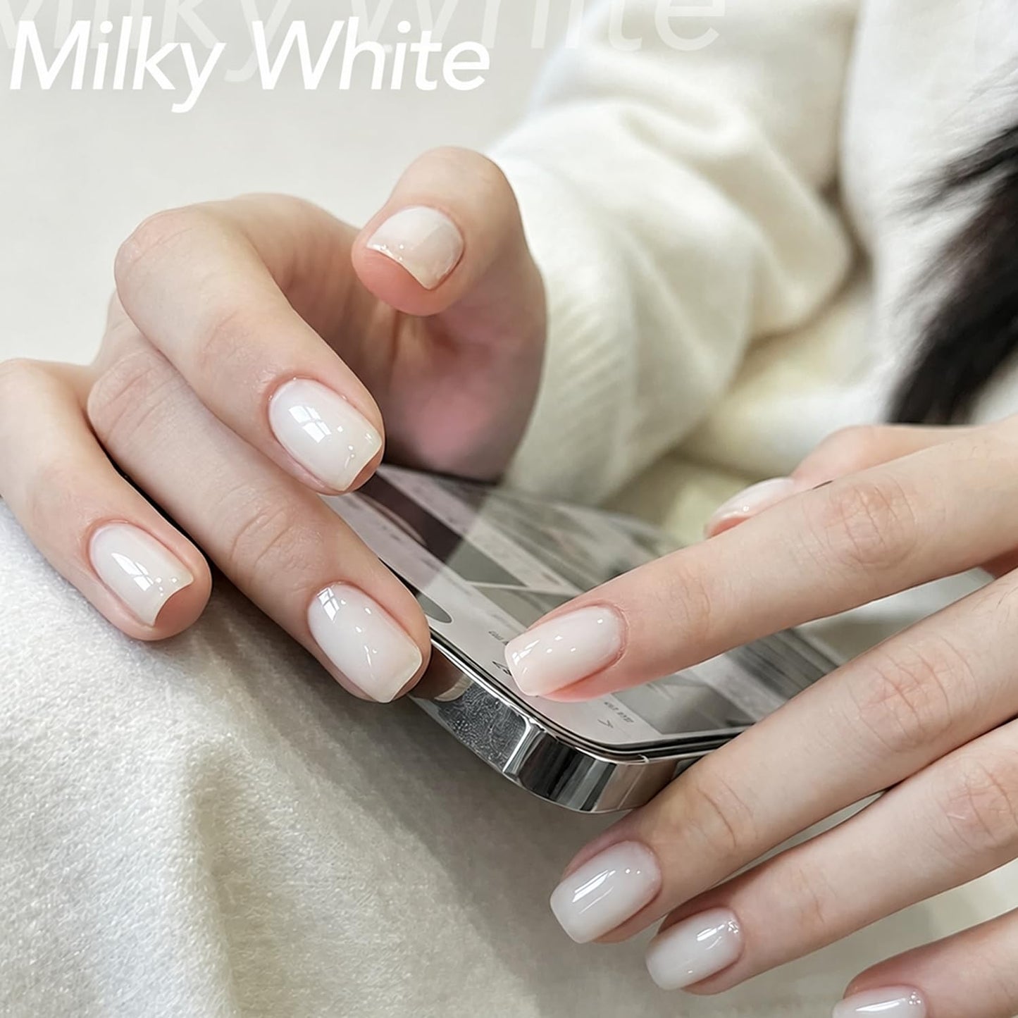 modelones Nail Strengthener 15ml Air Dry Nail Natural Concealer Foundation Polish Milky White Nail Growth Polish for Damaged Nails Imperfection Beauty and Personal Care modelones