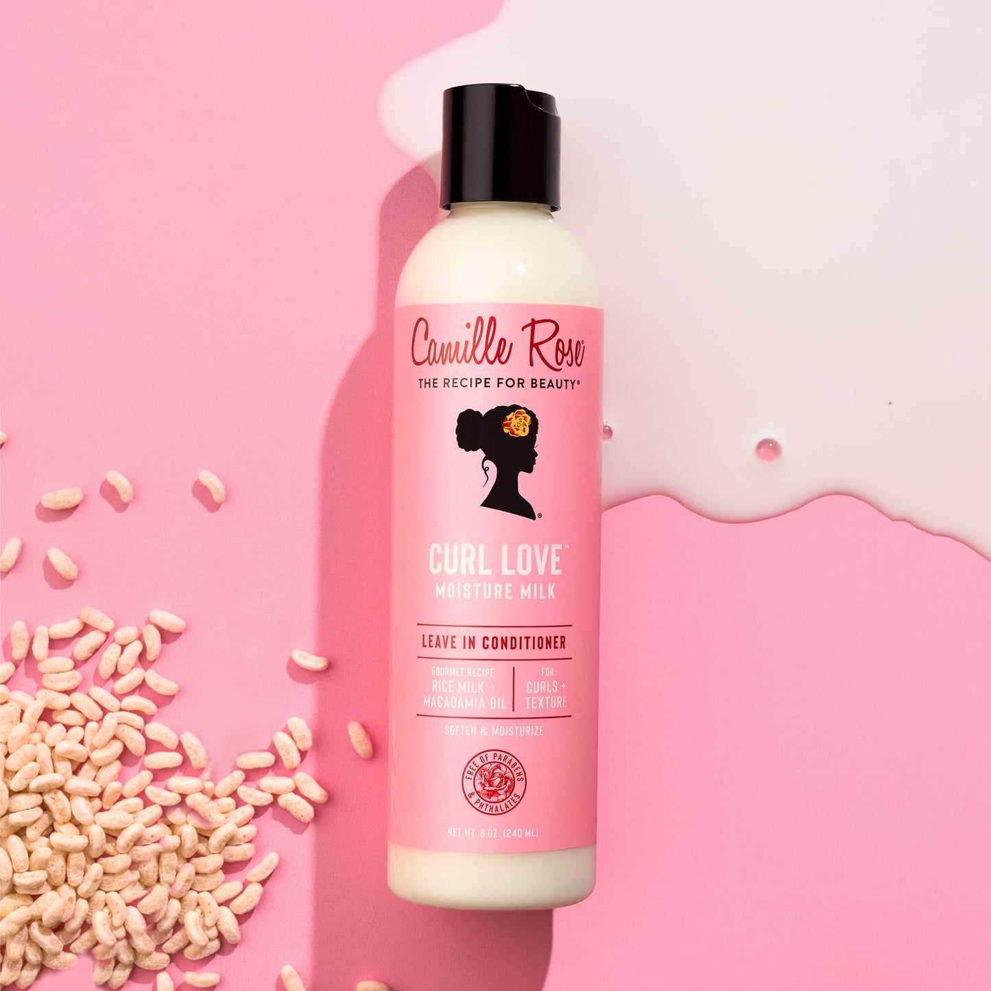 Camille Rose Leave-In Conditioner, Curl Love Moisture Milk 6-Pack - Curly Hair Moisture, Detangler, Frizz Control, 8 Fl Oz Ea Beauty and Personal Care Camille Rose