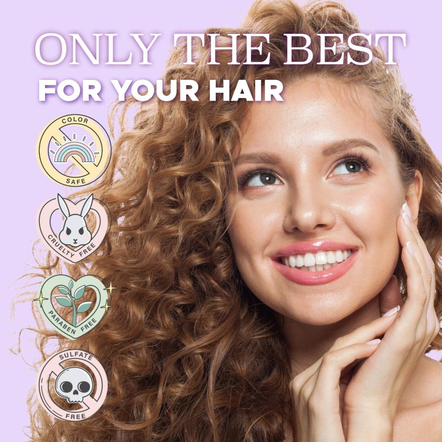 Luseta Curly Hair Shampoo and Conditioner Set - Define Curls and Restore Bounce with Coconut Oil for Waves and Curls, Intensely Moisturizing, Color