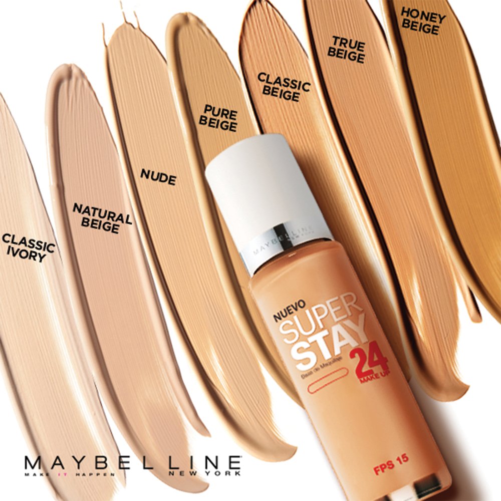 Maybelline New York Super Stay 24Hr Makeup, Natural Beige, 1 Fluid Ounce