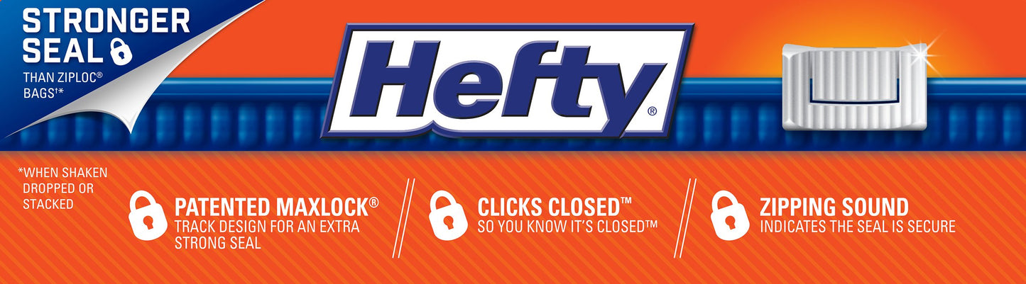 Hefty Slider Storage Bags, Gallon Size, 30 Count (Pack of 4), 120 Total