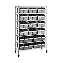 Seville Classics Heavy Duty NSF Bin Rack Solid Steel Wire Shelving Storage Unit, Patented Organizer for Garage, Warehouse, Office, Restaurant…