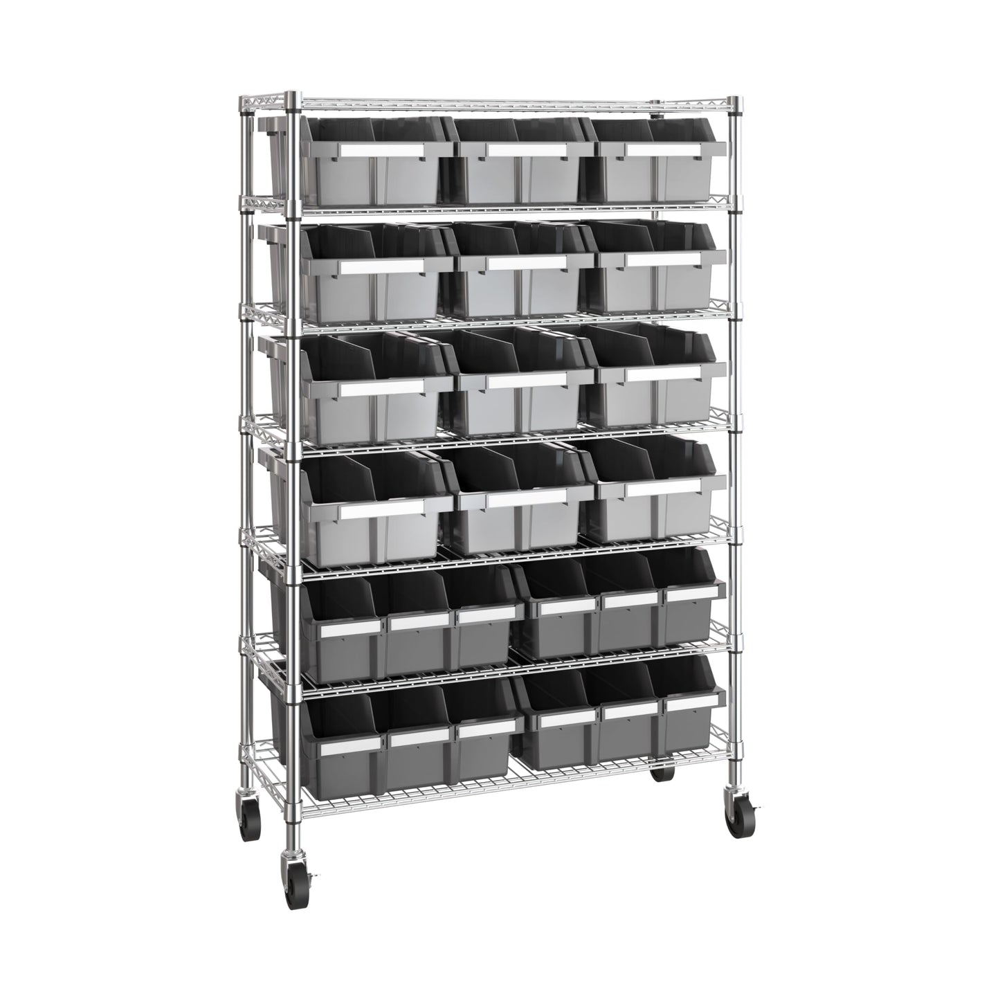 Seville Classics Heavy Duty NSF Bin Rack Solid Steel Wire Shelving Storage Unit, Patented Organizer for Garage, Warehouse, Office, Restaurant…