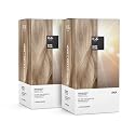 IGK Permanent Hair Color Kit | 9NA Surf Club - Light Cool Blonde | 100% Gray Color Coverage + Strengthen + Shine | Ammonia Free