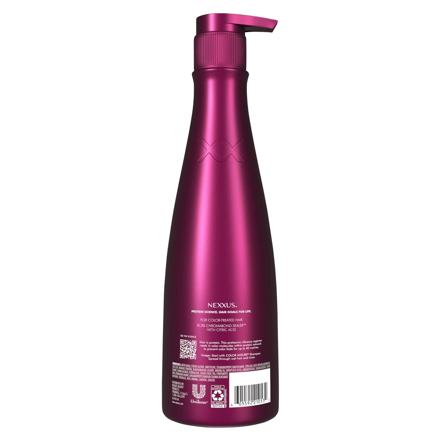 Nexxus COLOR ASSURE Conditioner for Vibrancy for Color Treated Hair Powered by CHROMABOND SEALER with Citric Acid 13.5 oz