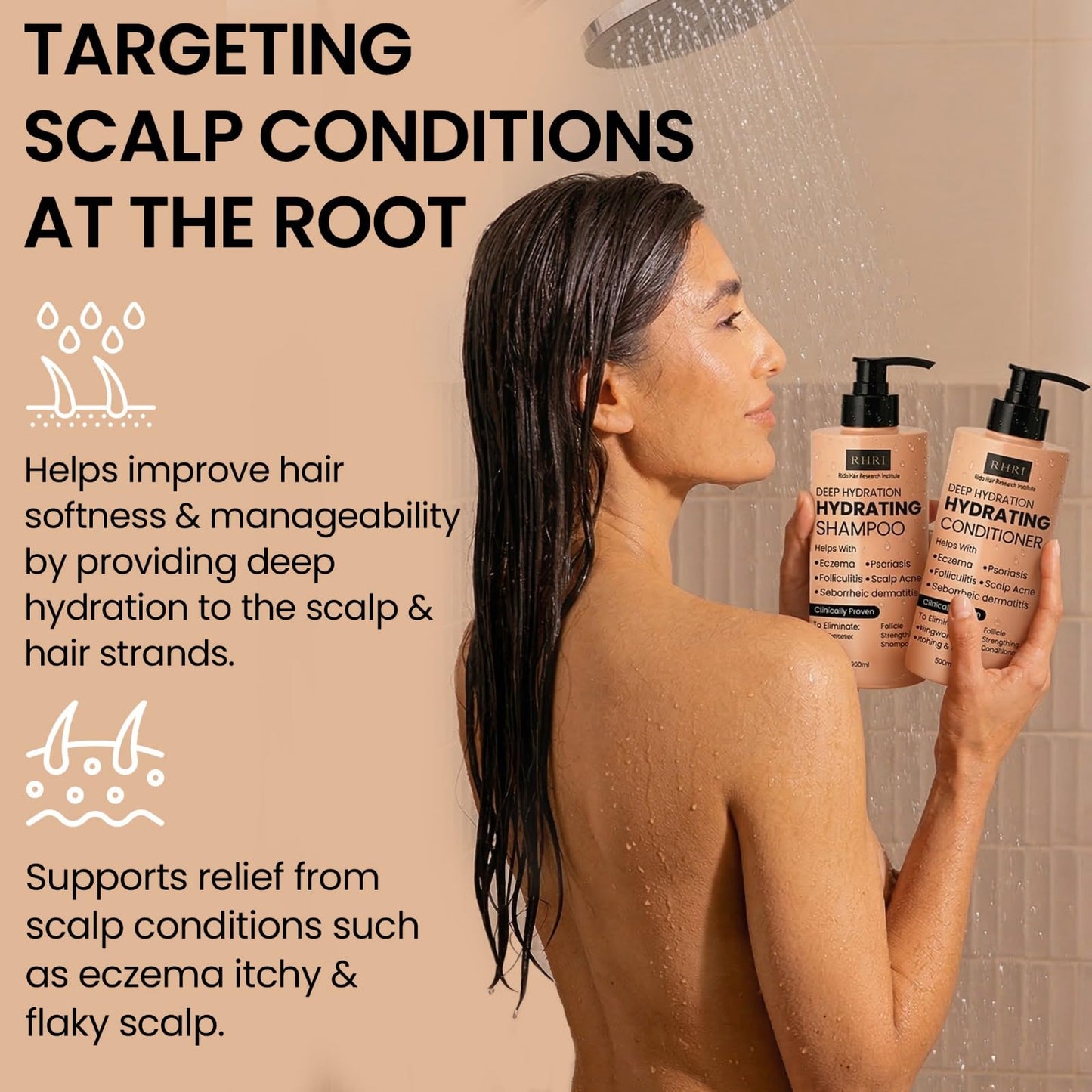 34 OZ Hydrating Shampoo & Conditioner Set for Dry, Damaged, Oily & Fine Hair | Strengthens Roots for Thicker, Stronger Hair, Nourishes Scalp, Reduces