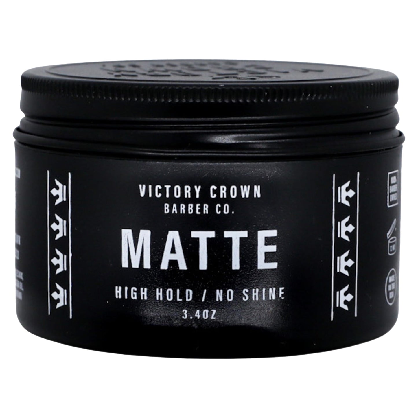 Victory Crown Matte Pomade High Hold & No Shine Hair Styling Wax for Natural & Sophisticated Looks, 3.4 Oz
