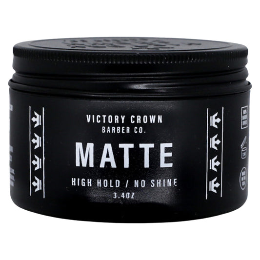 Victory Crown Matte Pomade High Hold & No Shine Hair Styling Wax for Natural & Sophisticated Looks, 3.4 Oz